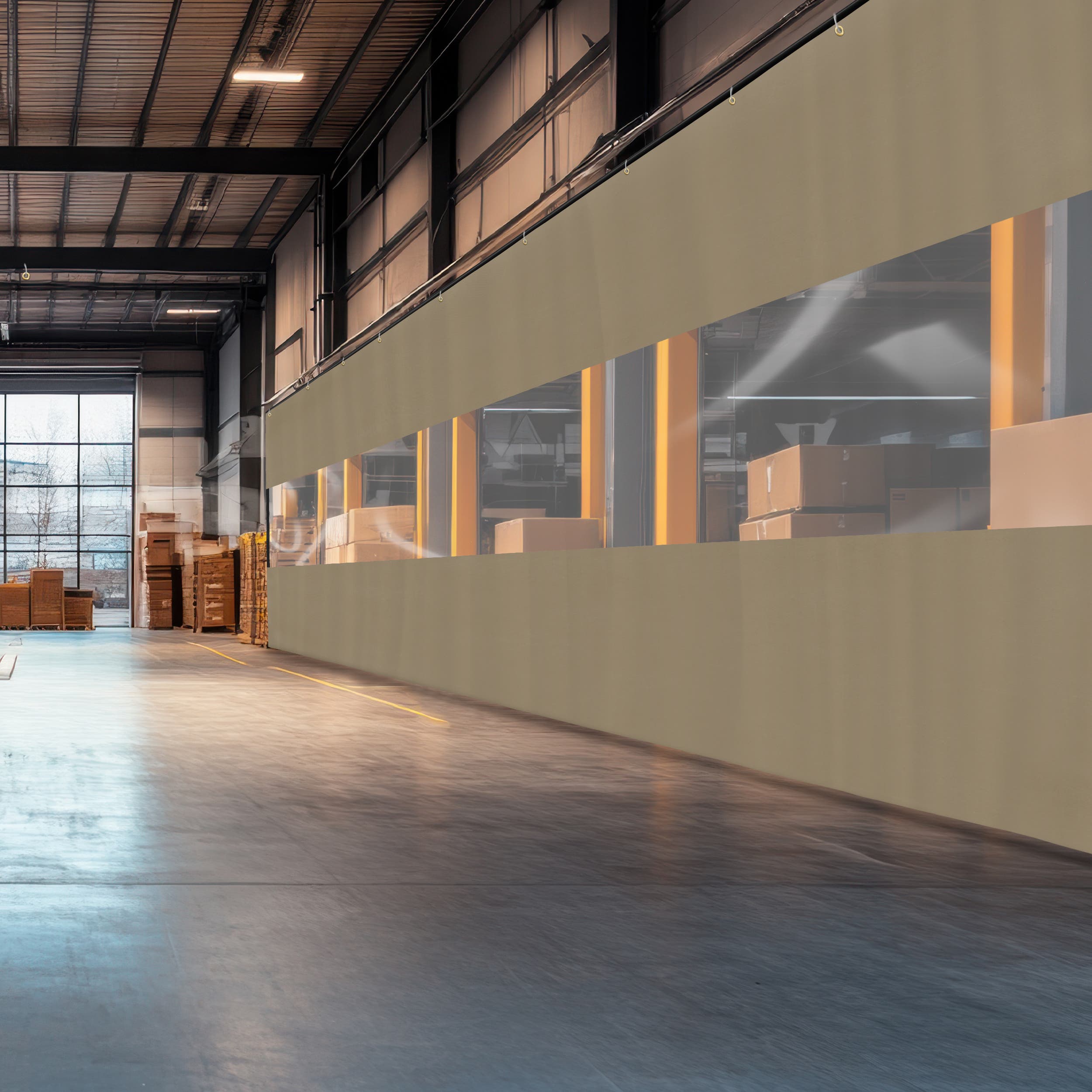 Curtain With Clear Vinyl Panel