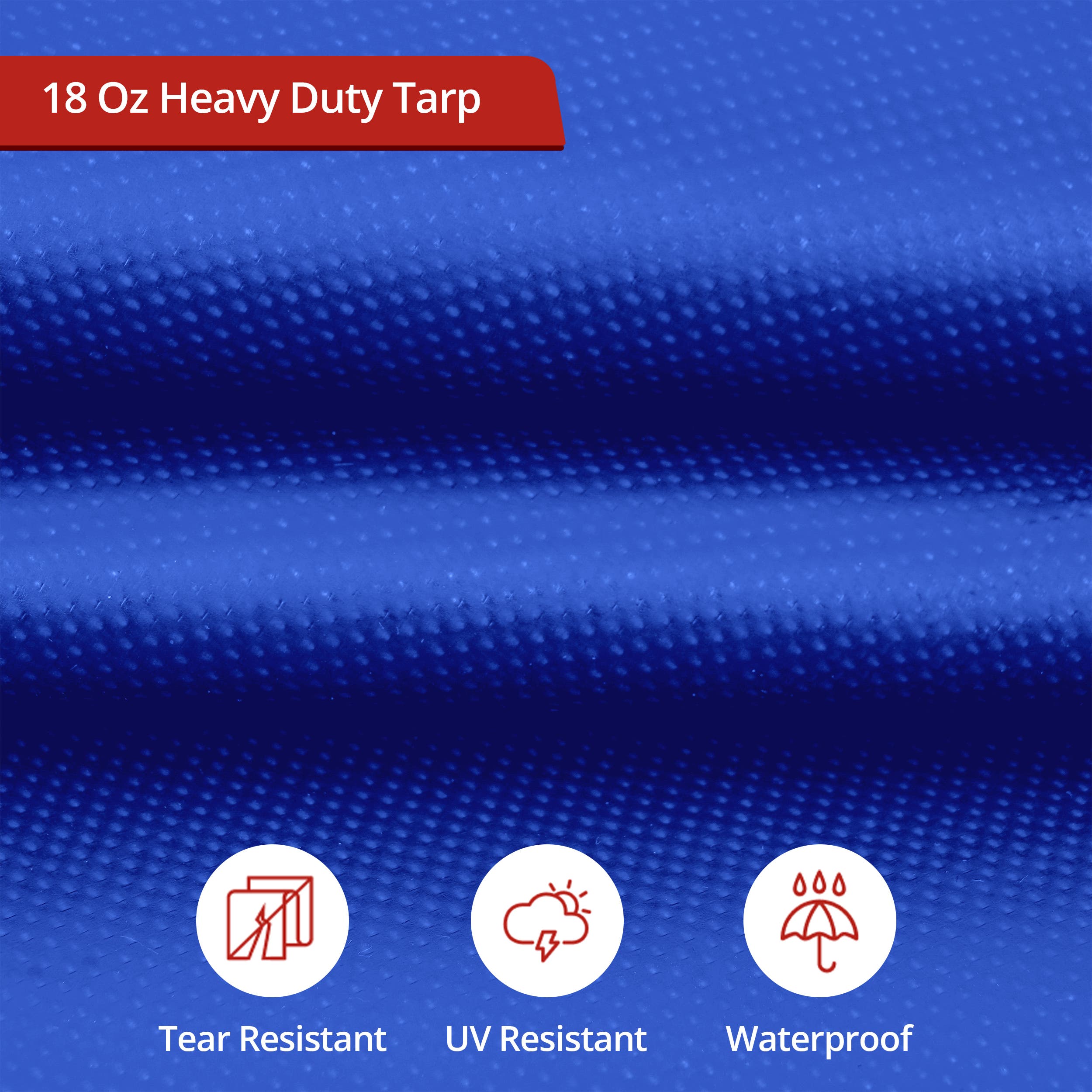 Custom Heavy Duty Vinyl Tarp - Blue