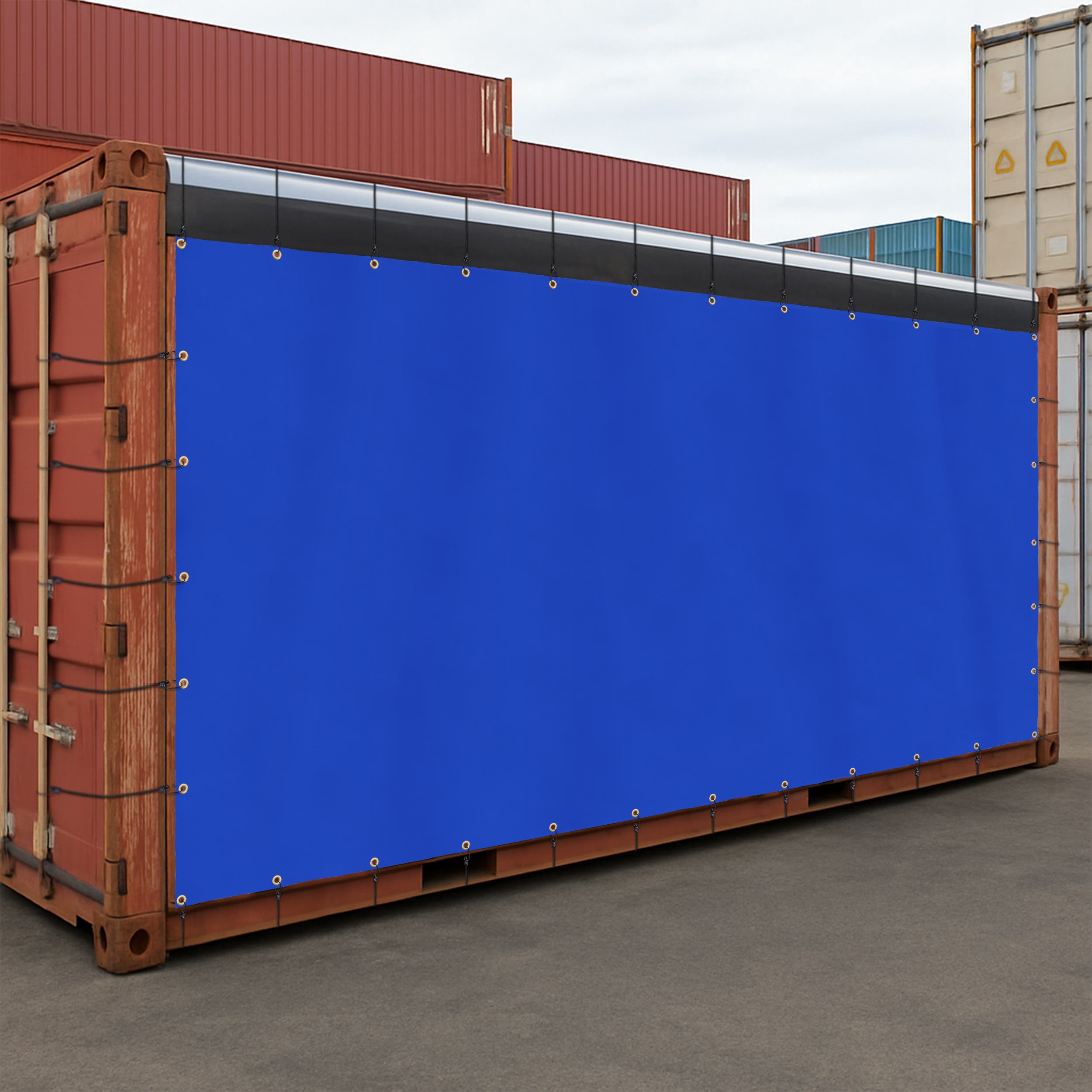 Custom Heavy Duty Vinyl Tarp - Blue