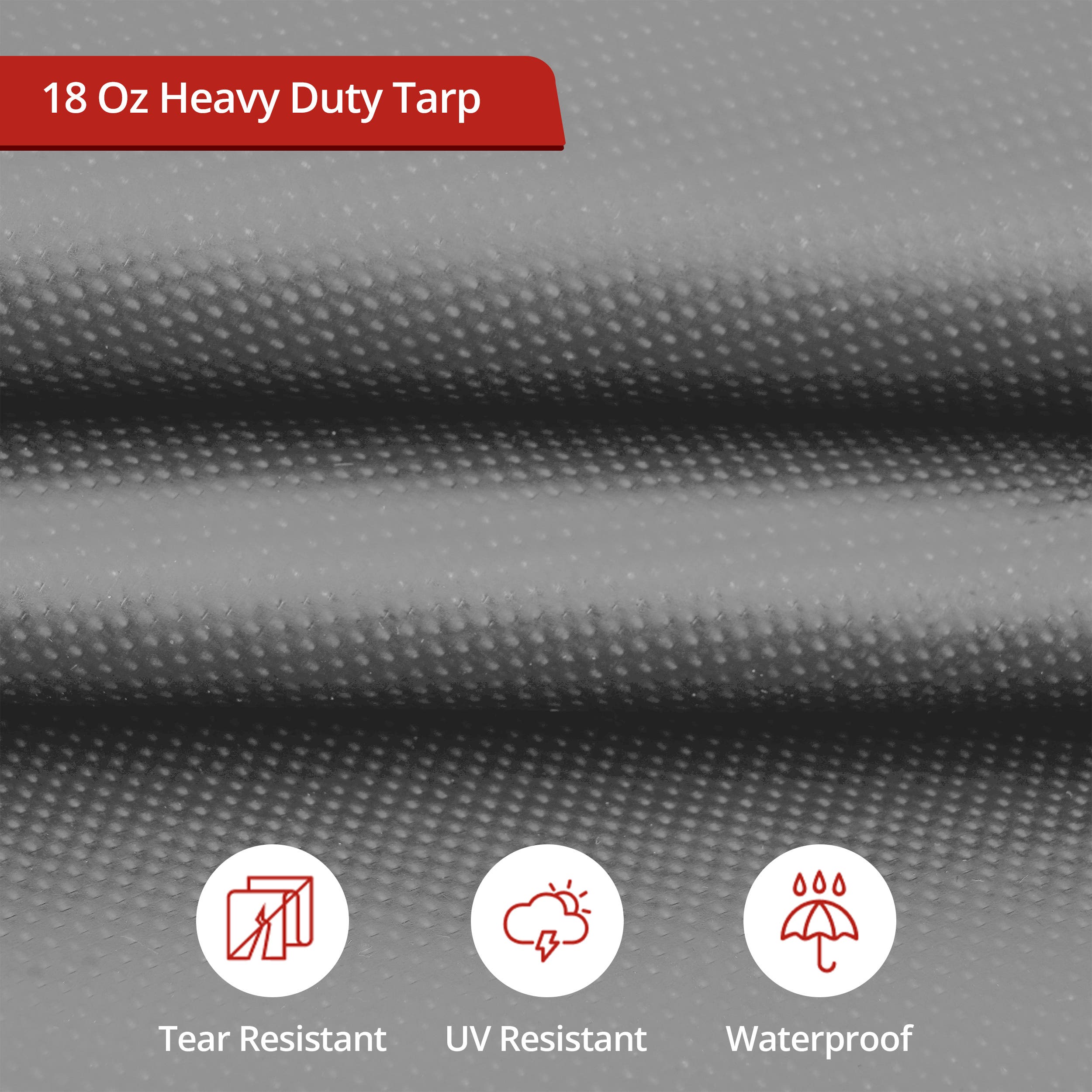 Custom Heavy Duty Vinyl Tarp - Gray