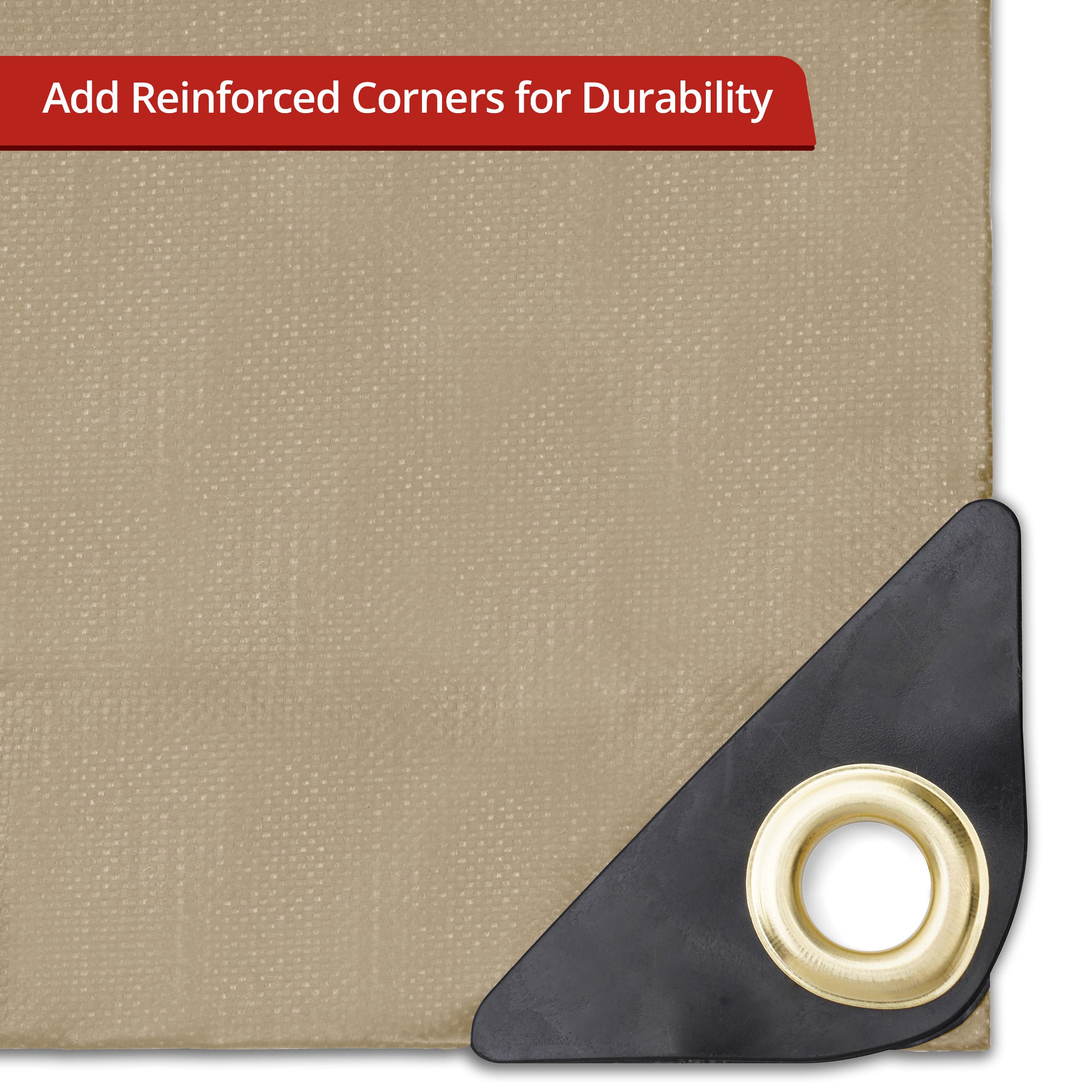 Custom Medium Duty Vinyl Tarp - Beige