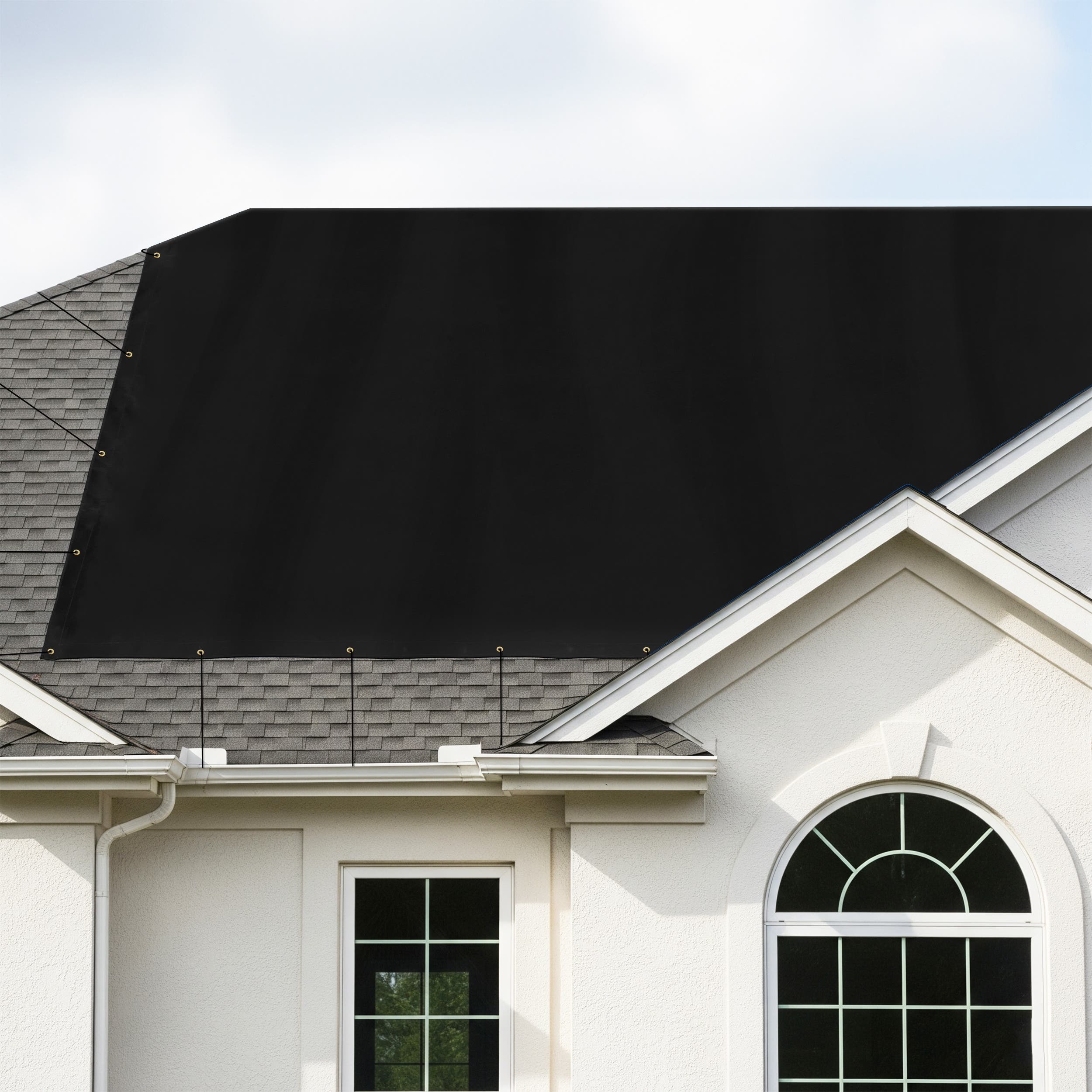 Custom Medium Duty Vinyl Tarps - Black