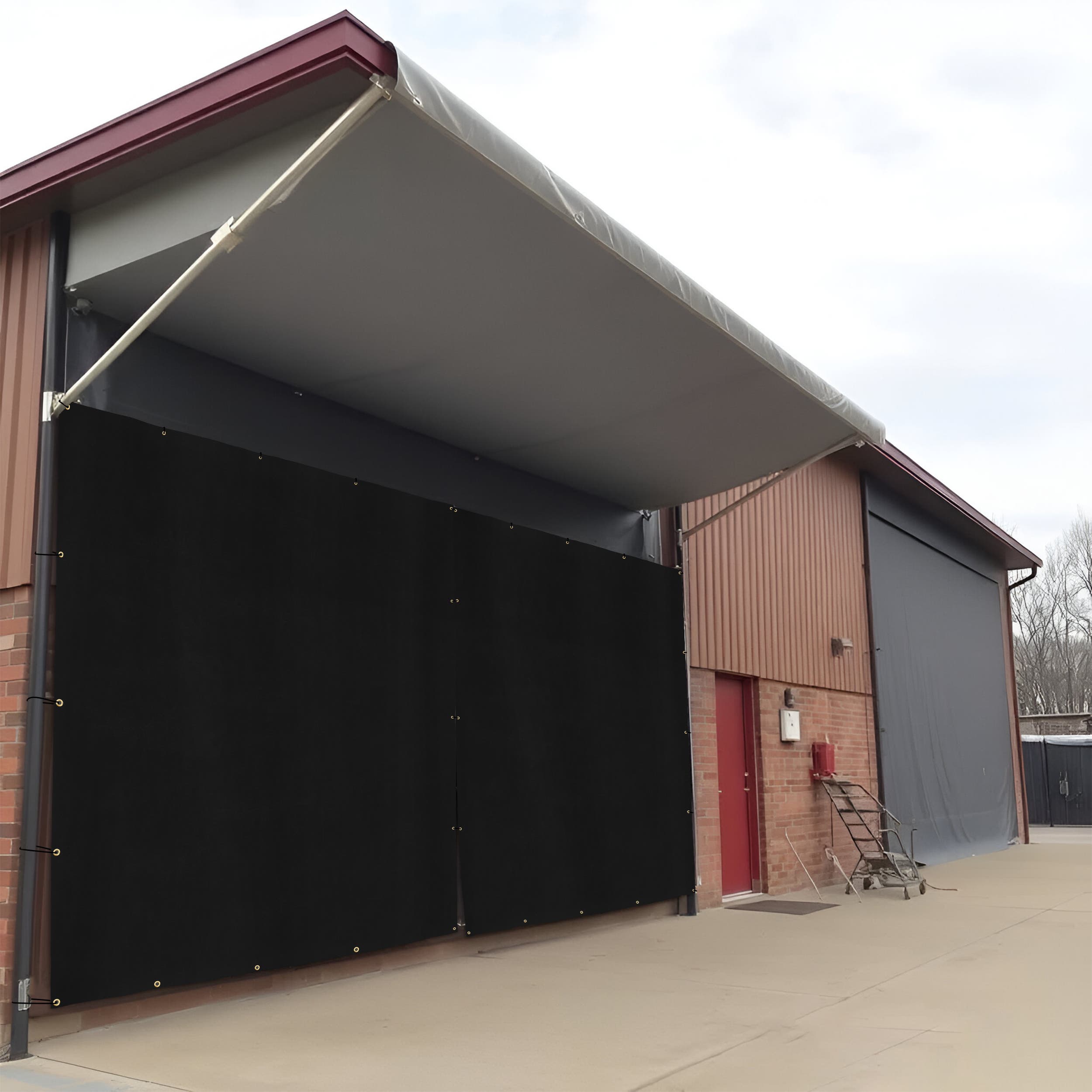 Custom Medium Duty Vinyl Tarps - Black
