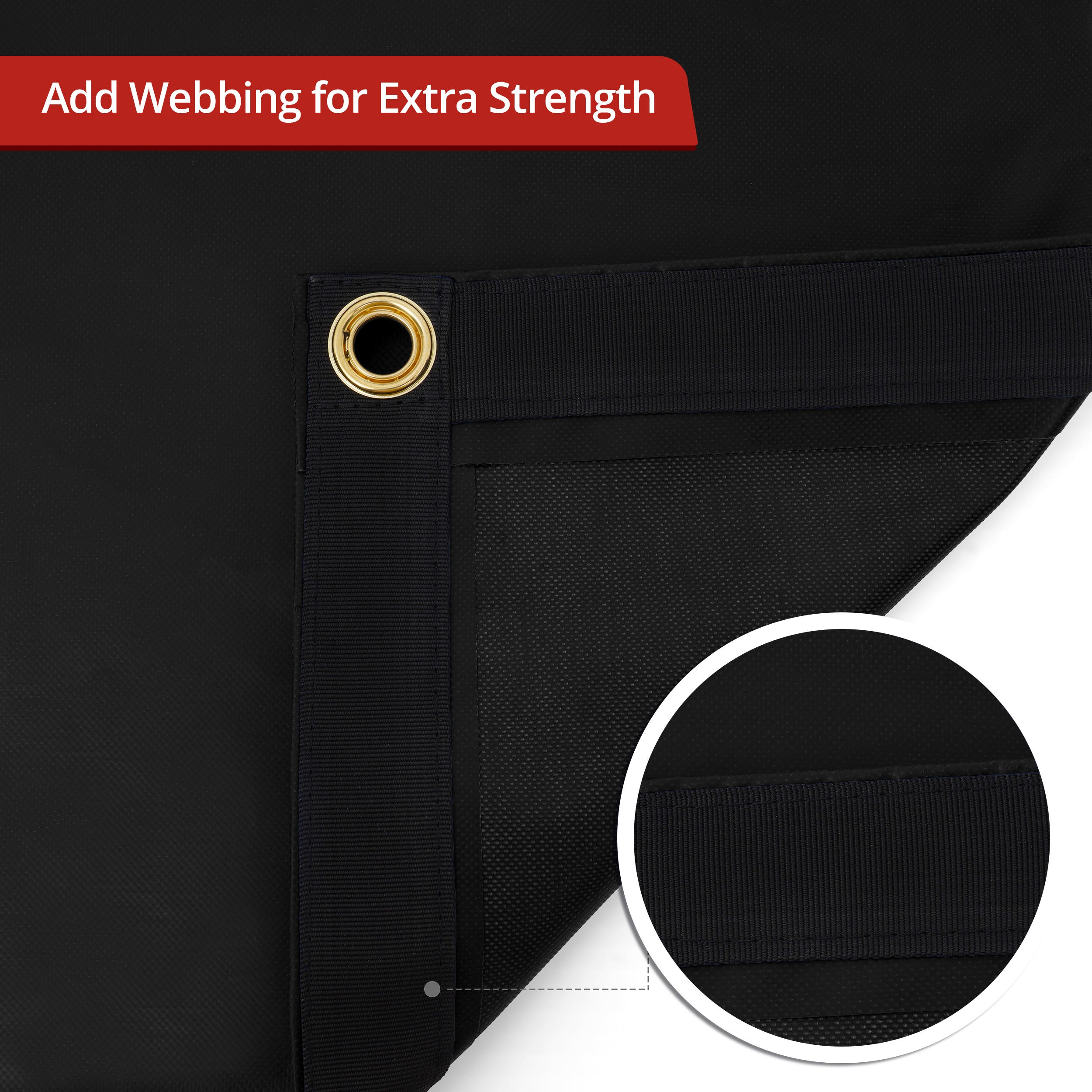 Buy Custom Black Medium Duty Vinyl Tarps | Tarps&All CA