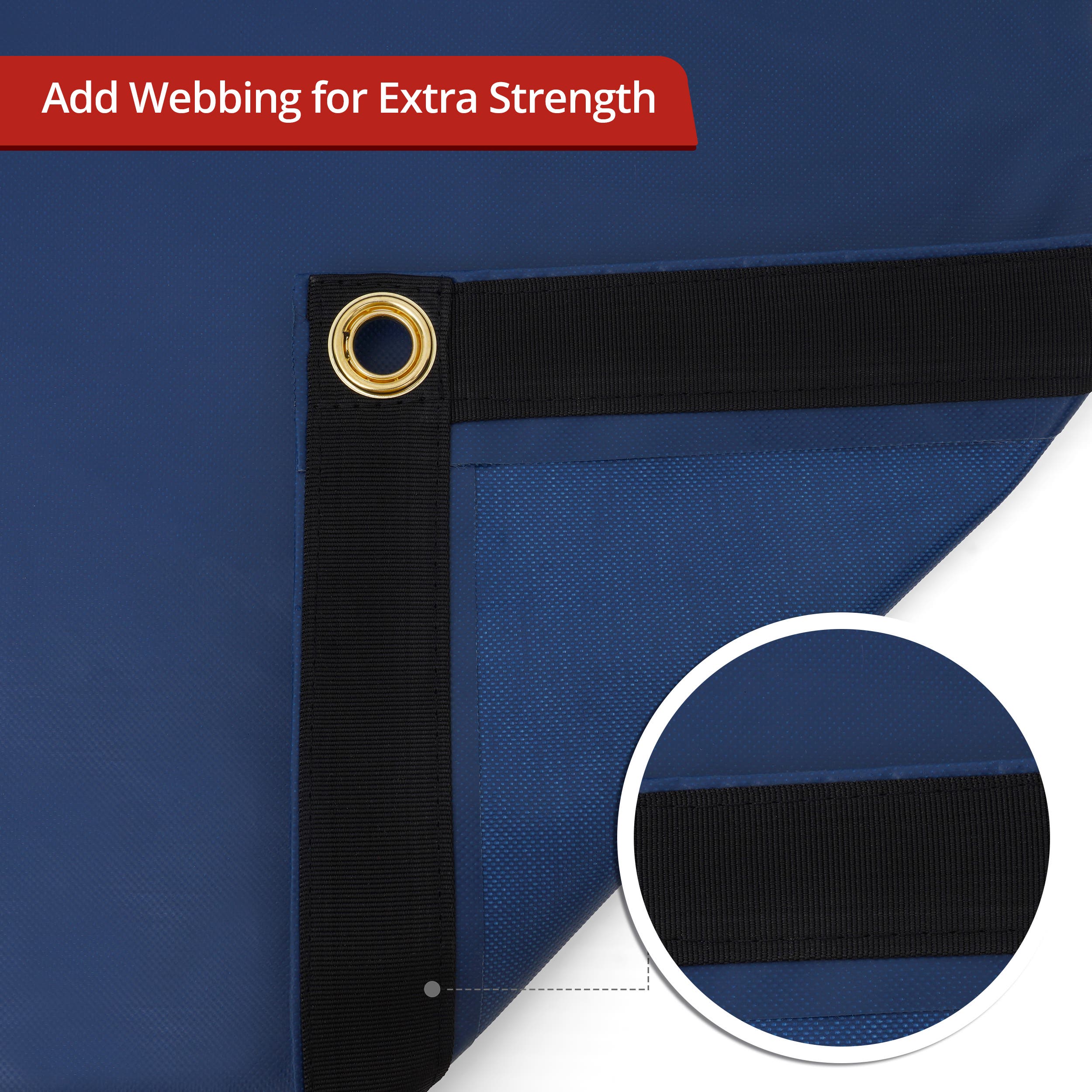 Custom Light Duty Vinyl Tarps - Blue