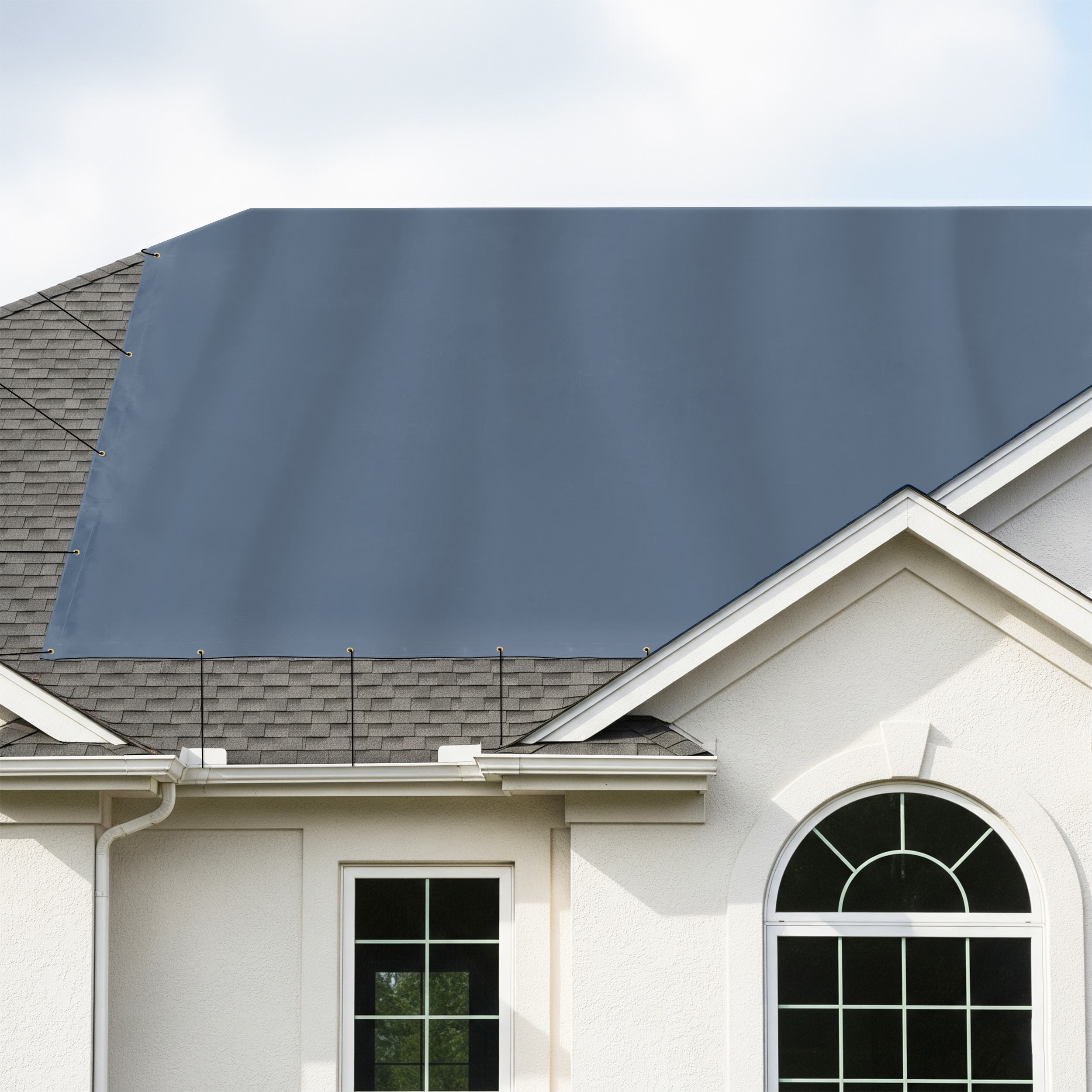 Custom Medium Duty Vinyl Tarp - Gray