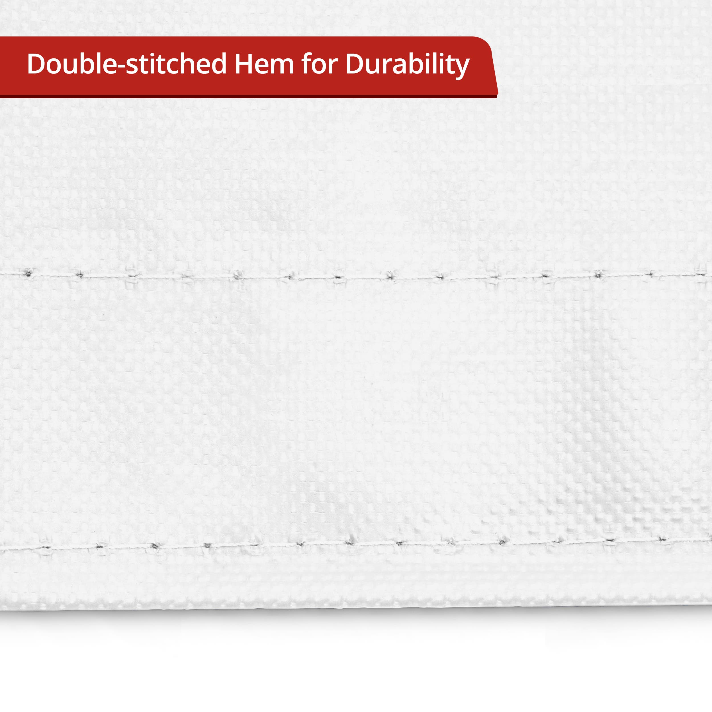 Custom Medium Duty Vinyl Tarp - White