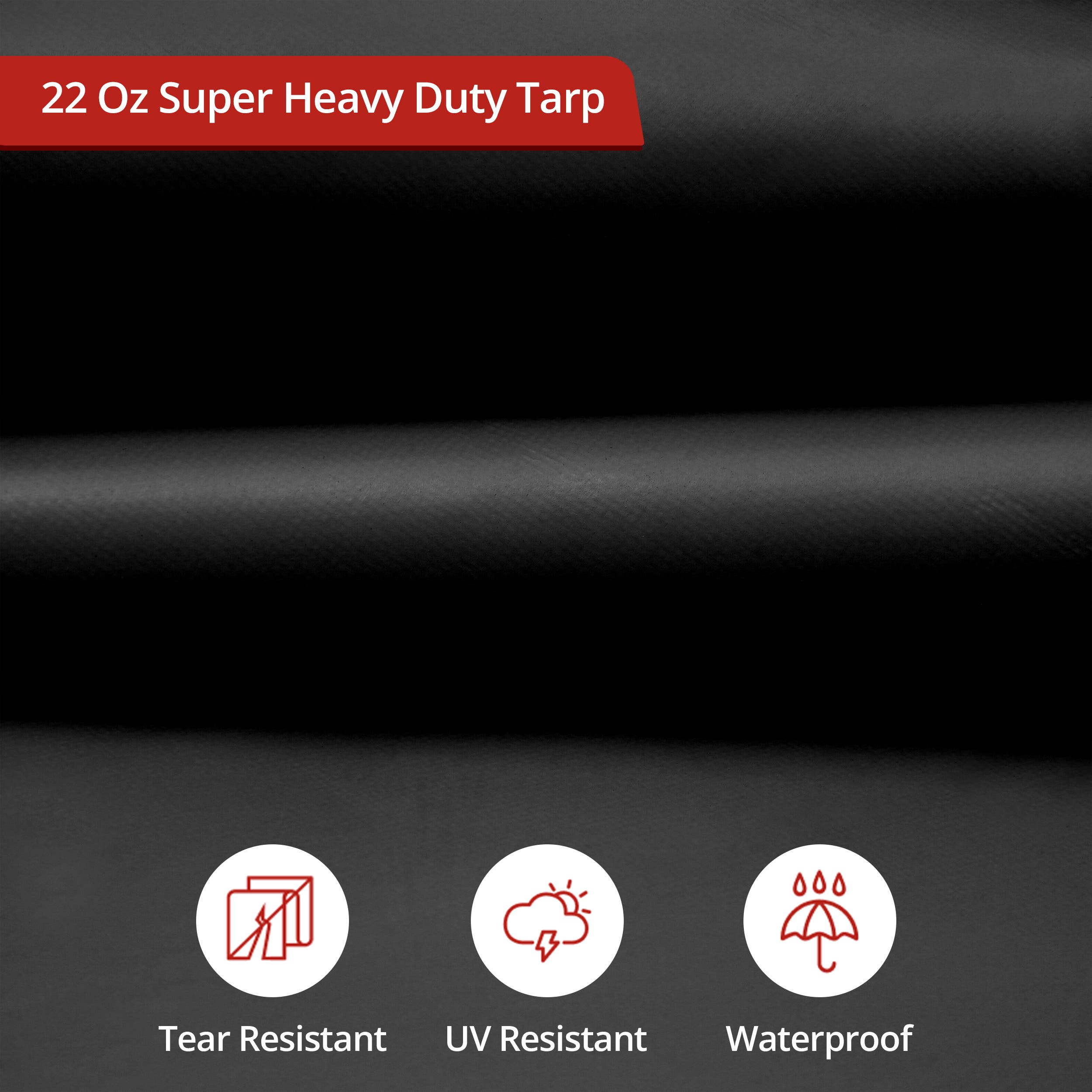 Custom Super Heavy Duty Vinyl Tarp - Black