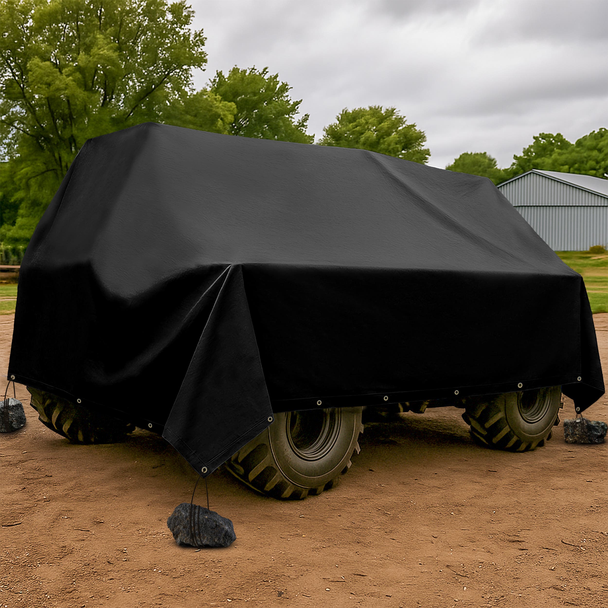 Custom Super Heavy Duty Vinyl Tarp - Black