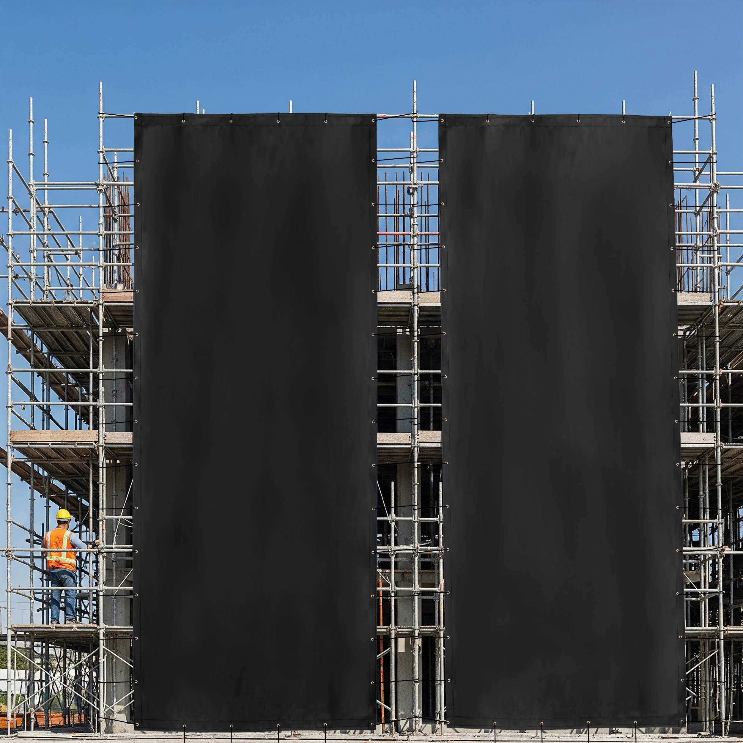 Custom Super Heavy Duty Vinyl Tarp - Black