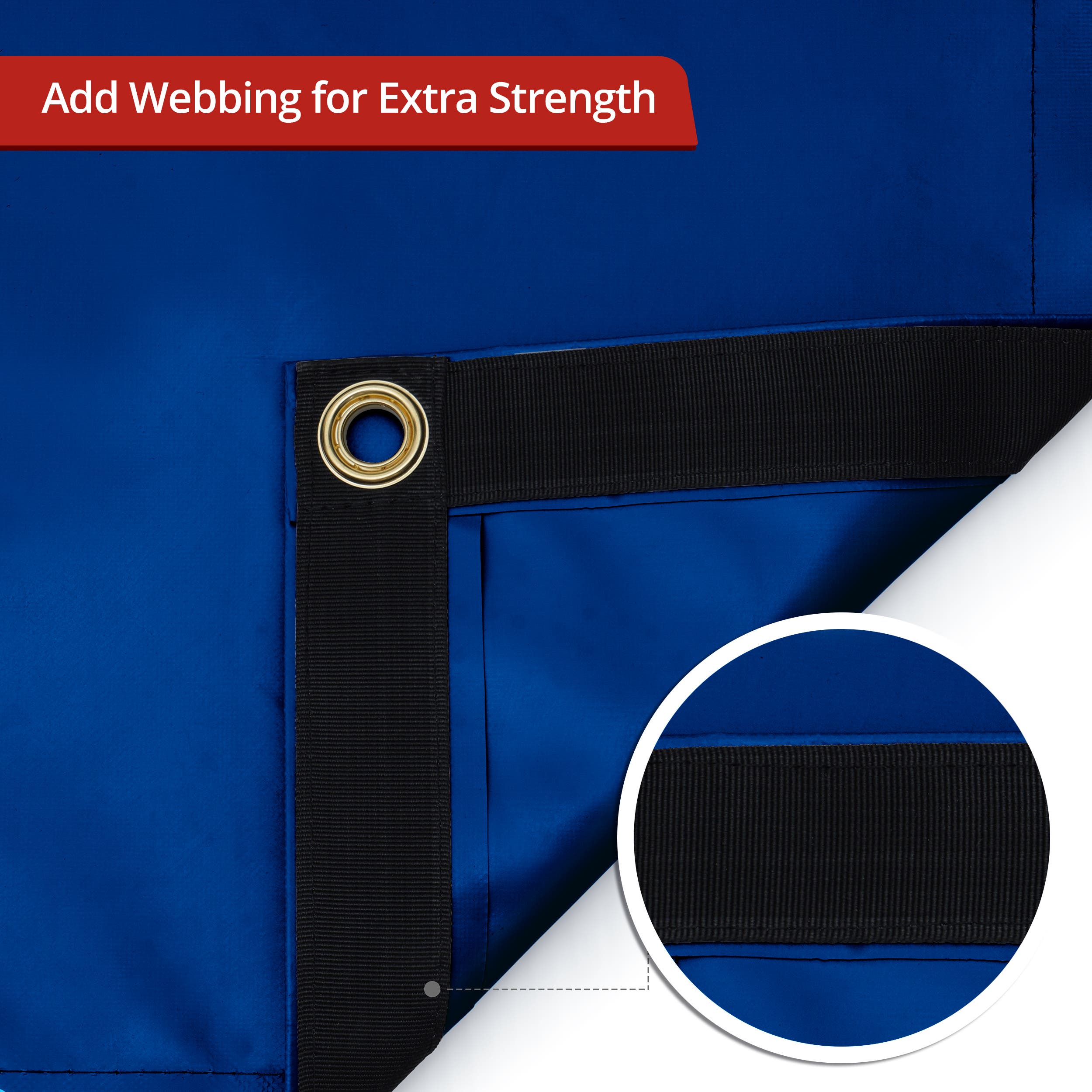 Custom Super Heavy Duty Vinyl Tarp - Blue