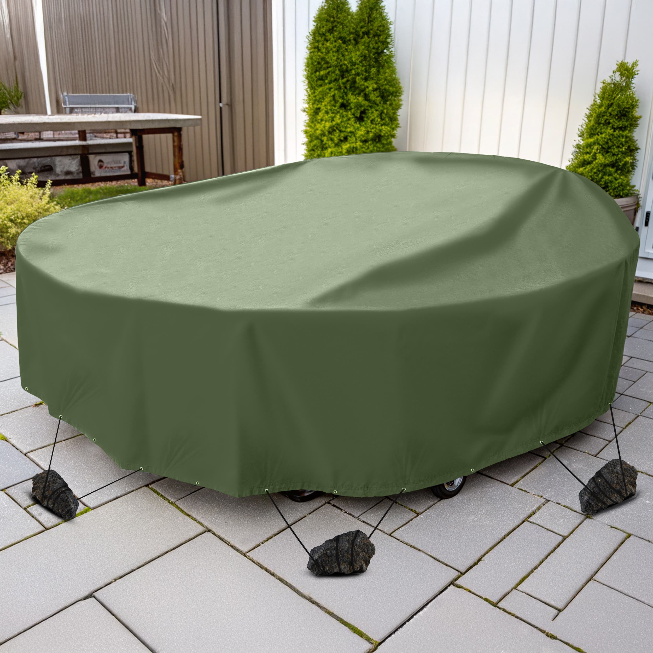 Custom Water Resistant Canvas Tarp - Round