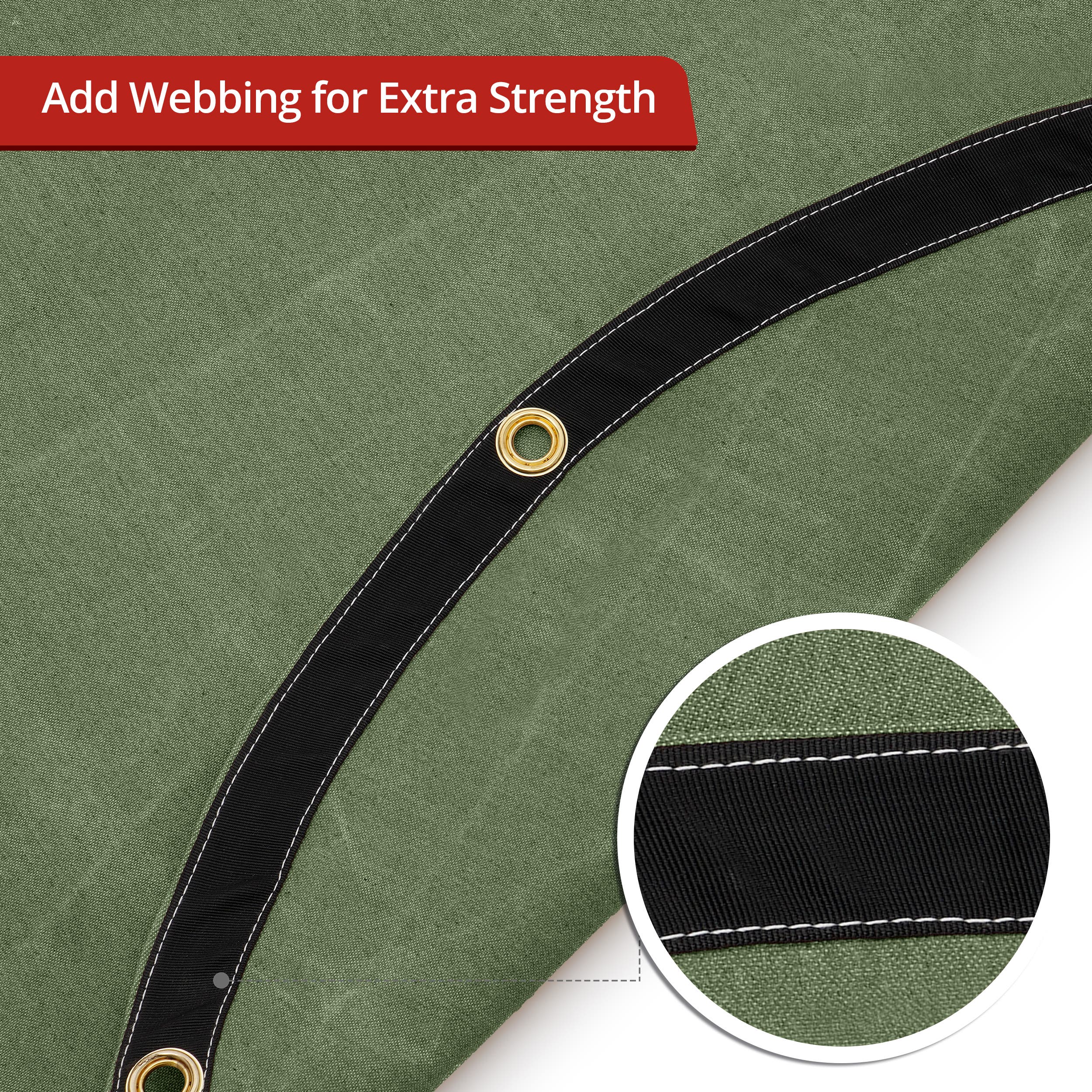 Custom Water Resistant Canvas Tarp - Round