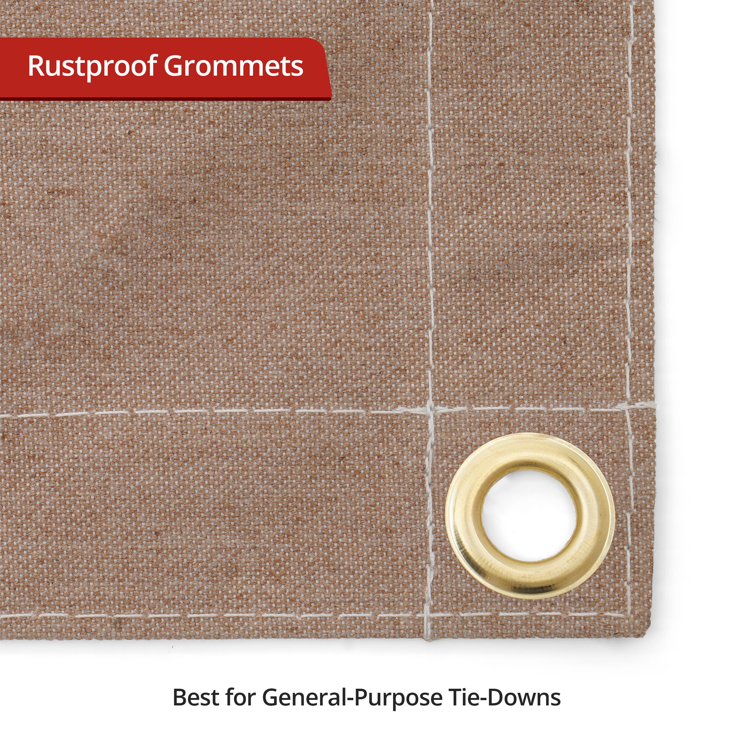 Water Resistant Canvas Tarp - Mustard Tan