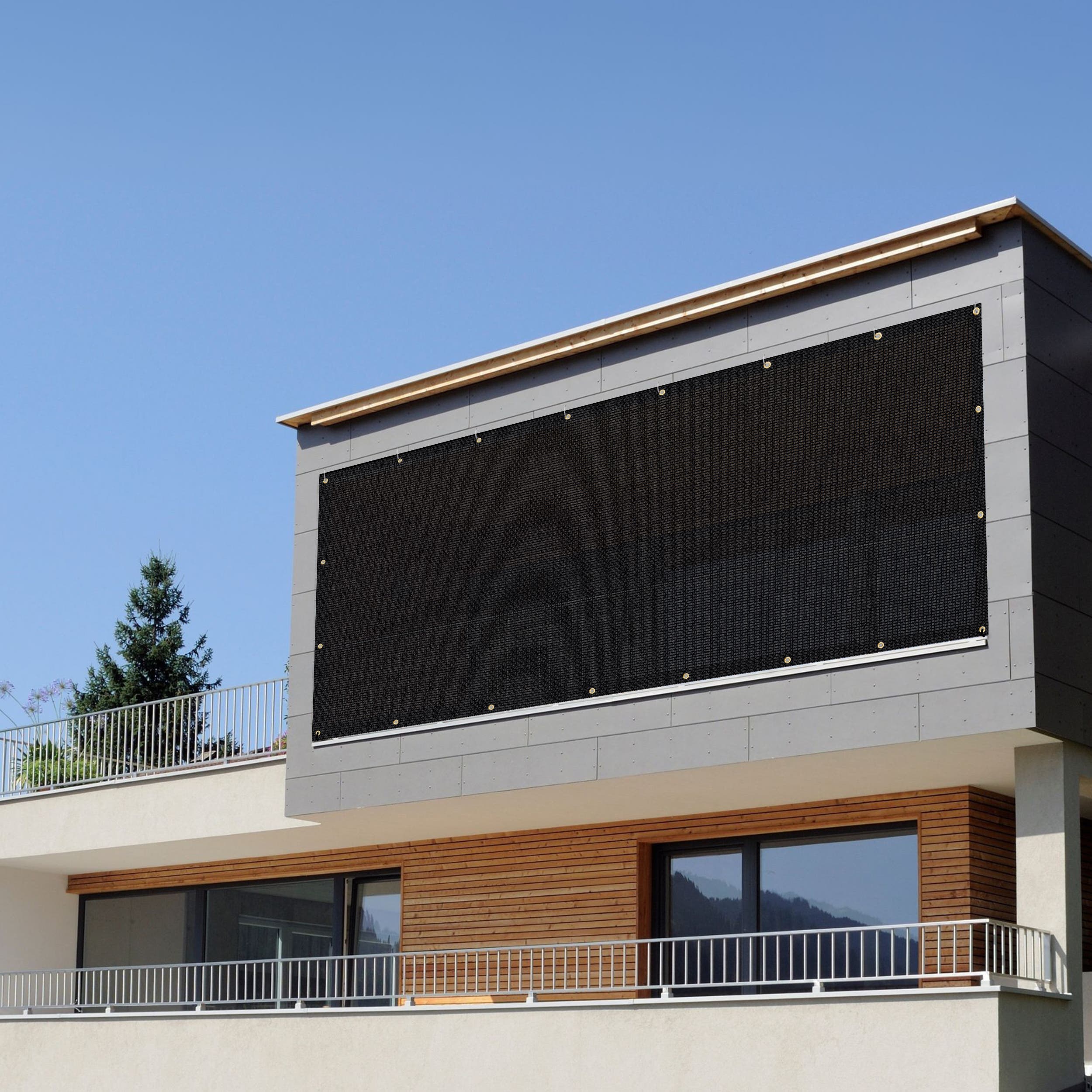 Black Privacy Fence Screen