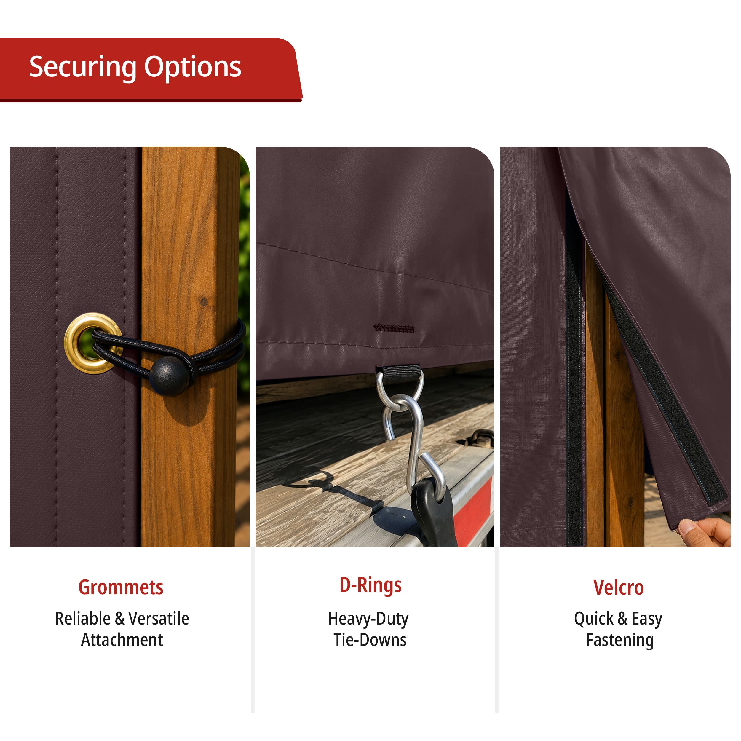 Custom Medium Duty Vinyl Tarp - Brown