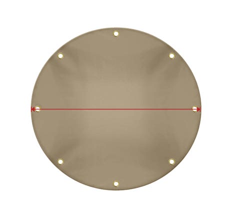 Custom Medium Duty Vinyl Tarp - Round