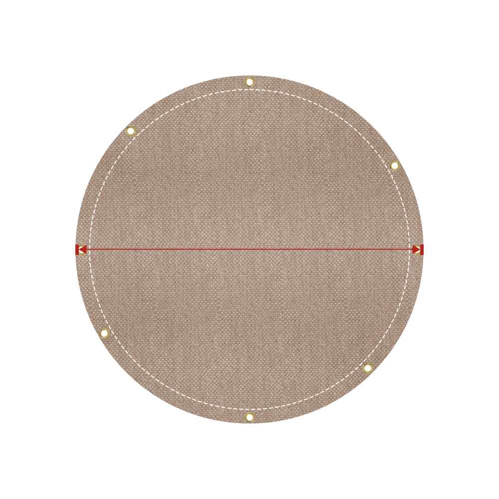 Custom Water Resistant Canvas Tarp - Round