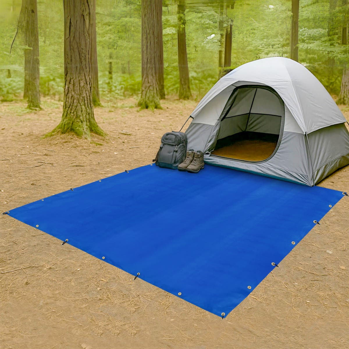 Custom Light Duty Poly Tarps - Blue