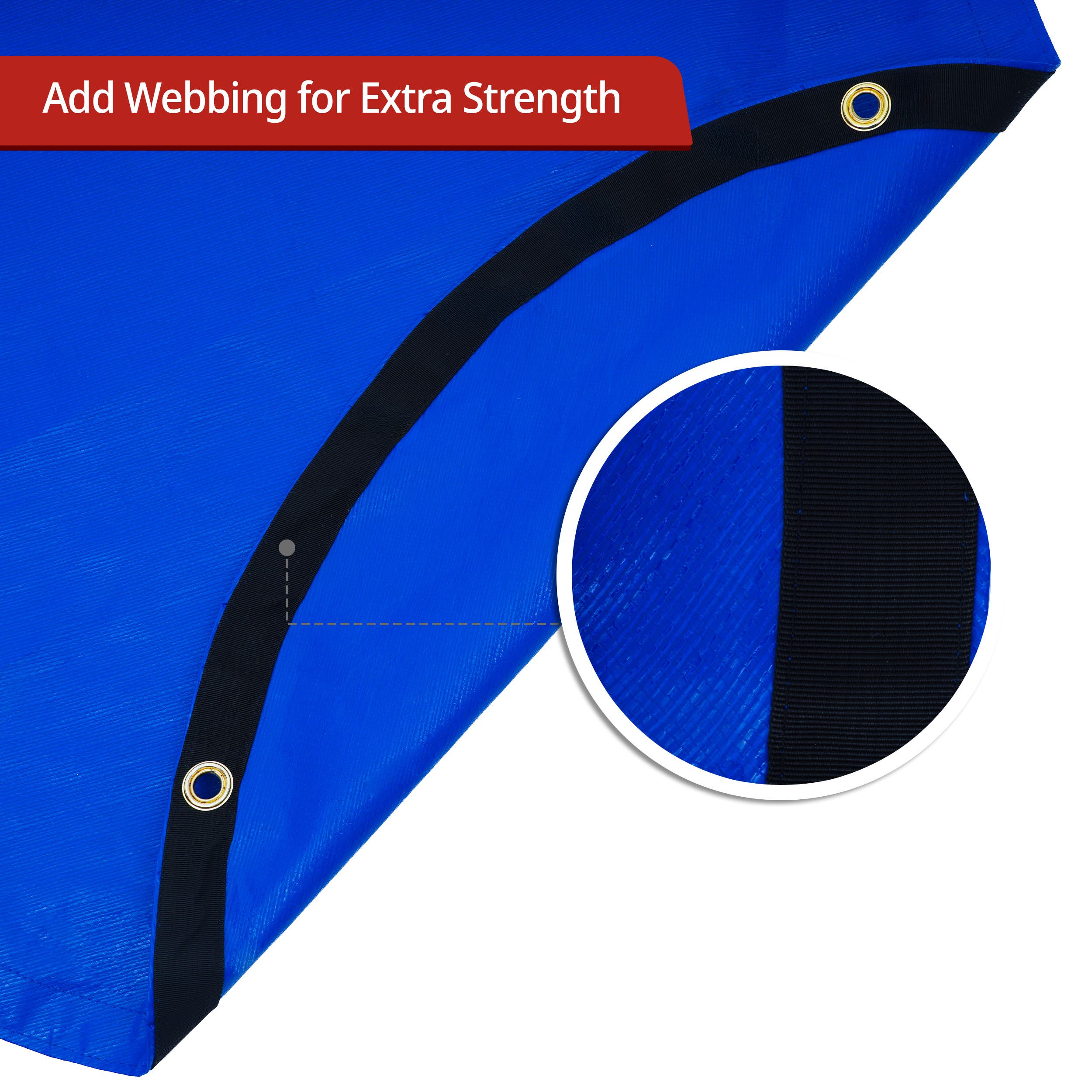 7 Oz Round Poly Tarp | Tarps&All CA