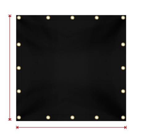 Custom Super Heavy Duty Vinyl Tarp - Black
