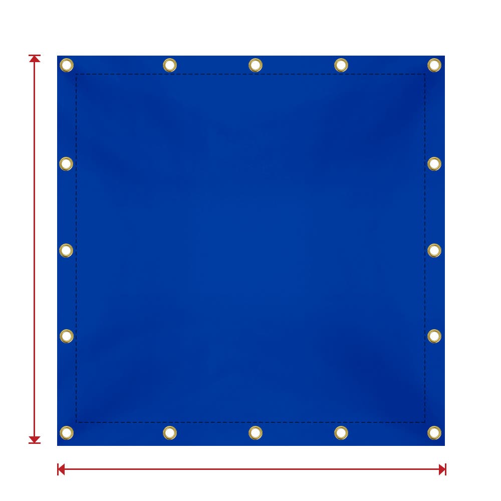 Custom Super Heavy Duty Vinyl Tarp - Blue
