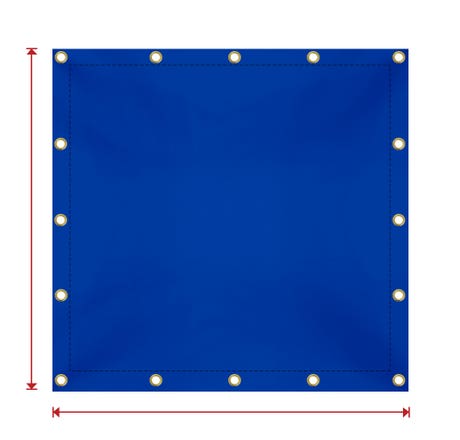 Custom Super Heavy Duty Vinyl Tarp - Blue