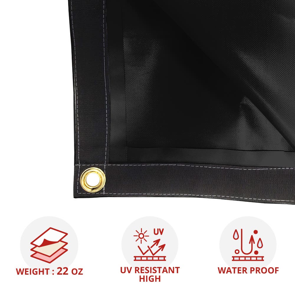 Custom Super Heavy Duty Vinyl Tarp - Black