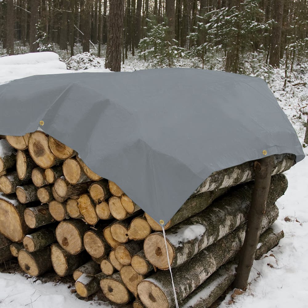 Custom Heavy Duty Vinyl Tarps - Gray