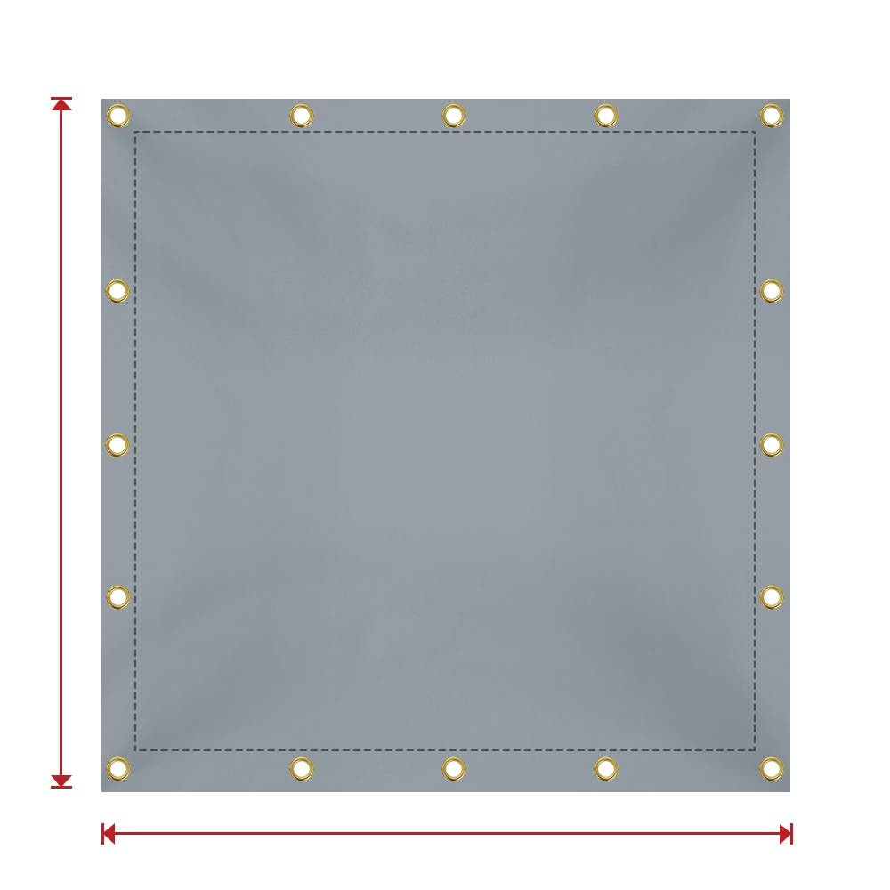 Custom Heavy Duty Vinyl Tarp - Gray