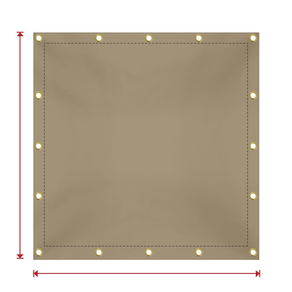 Custom Medium Duty Vinyl Tarp - Beige
