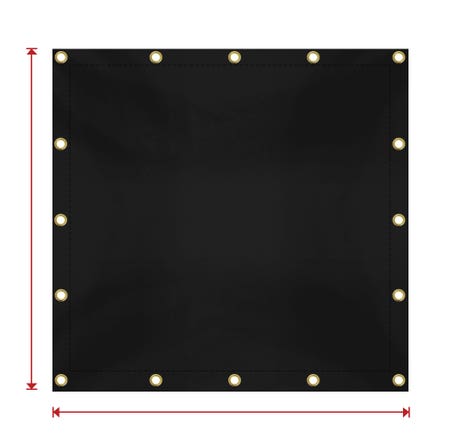 Custom Medium Duty Vinyl Tarps - Black