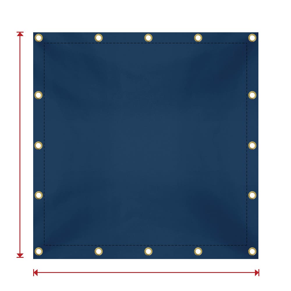 Custom Light Duty Vinyl Tarps - Blue
