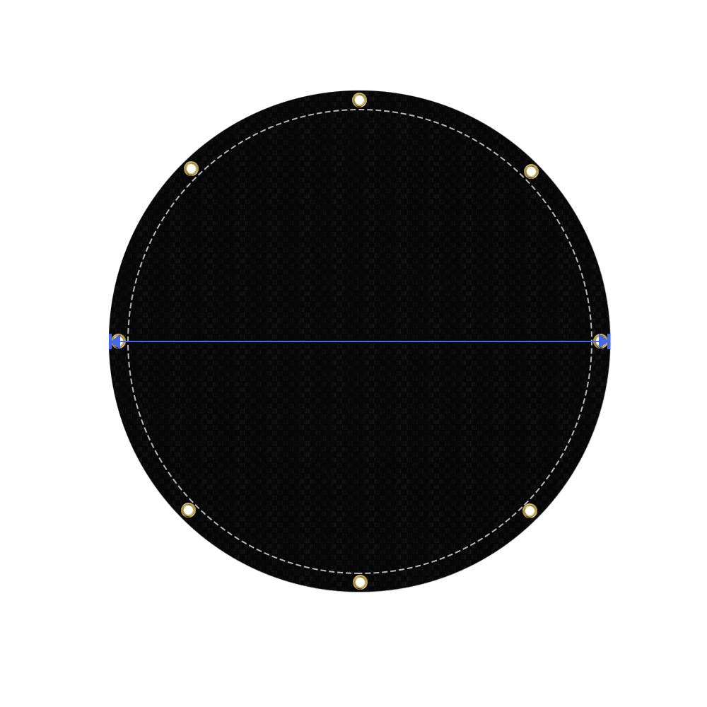 Custom Light Duty Poly Tarp - Round