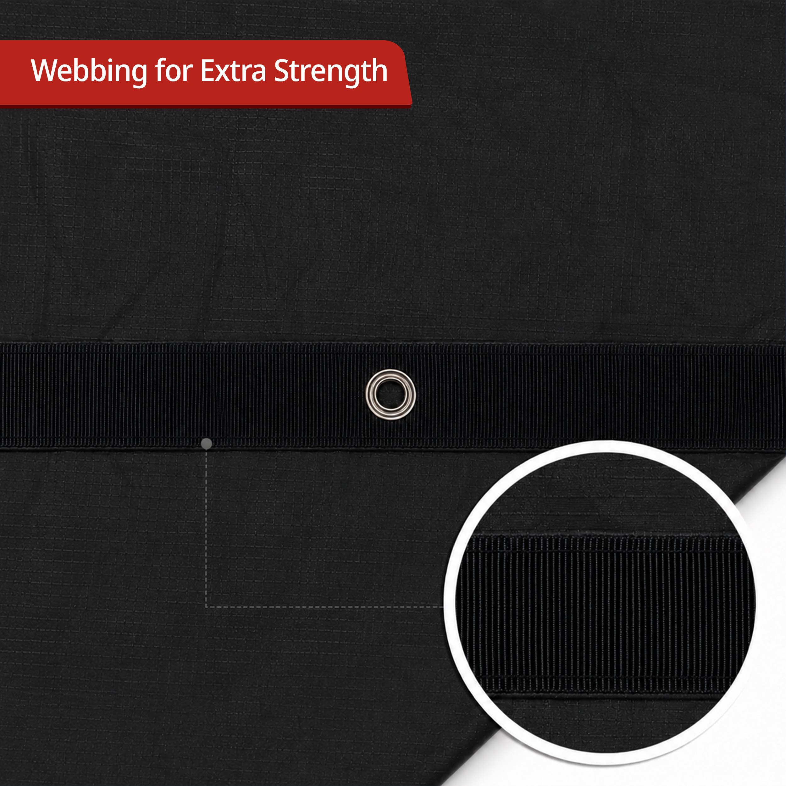 Custom Light Duty Poly Tarp - Black