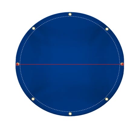 Custom Super Heavy Duty Vinyl Tarp - Round