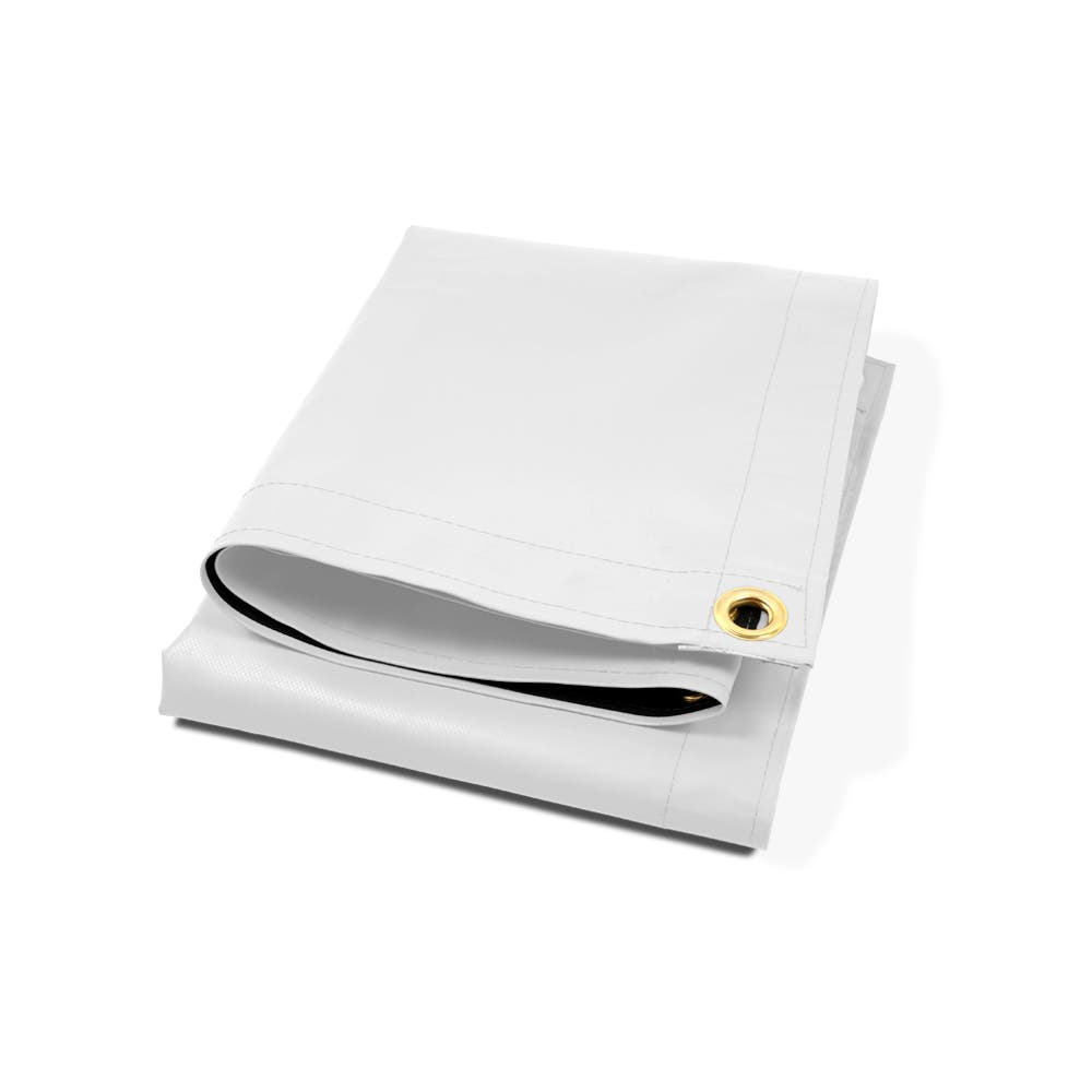 Custom Light Duty Vinyl Tarps  - White