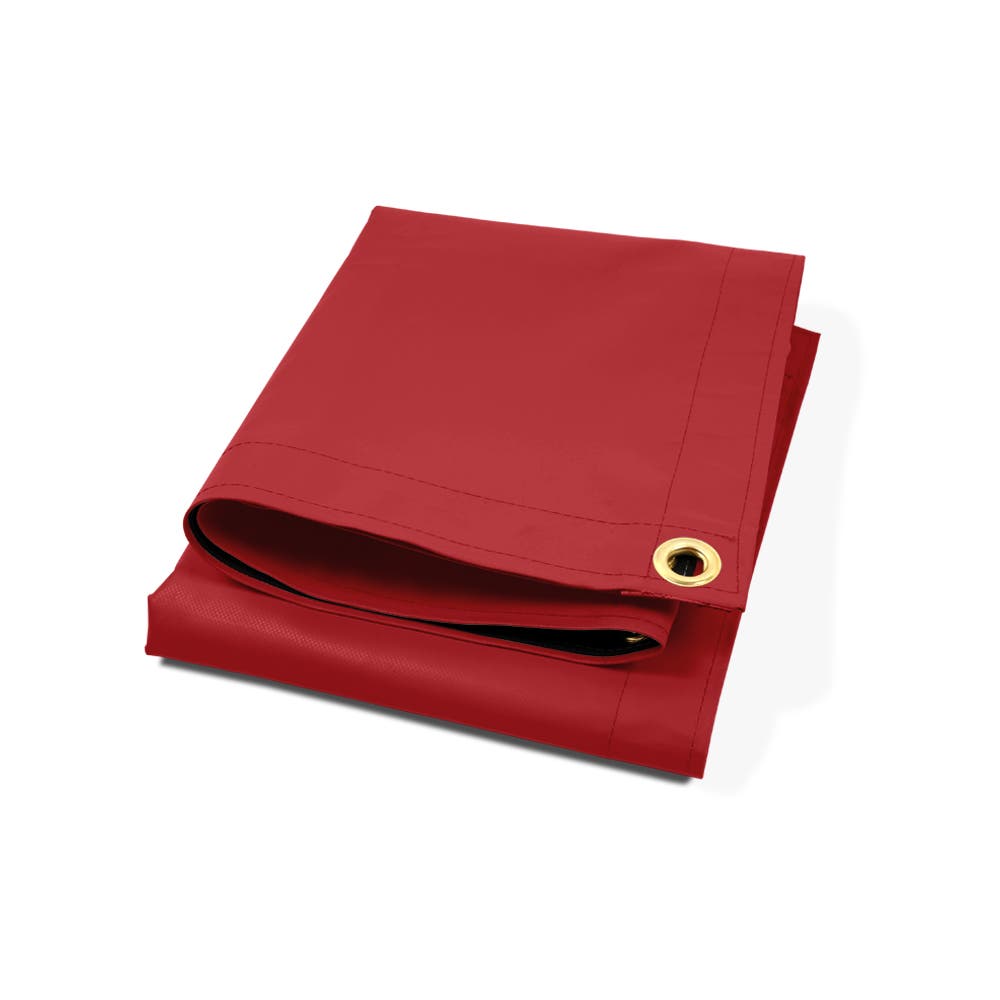 Custom Heavy Duty Vinyl Tarps  - Red