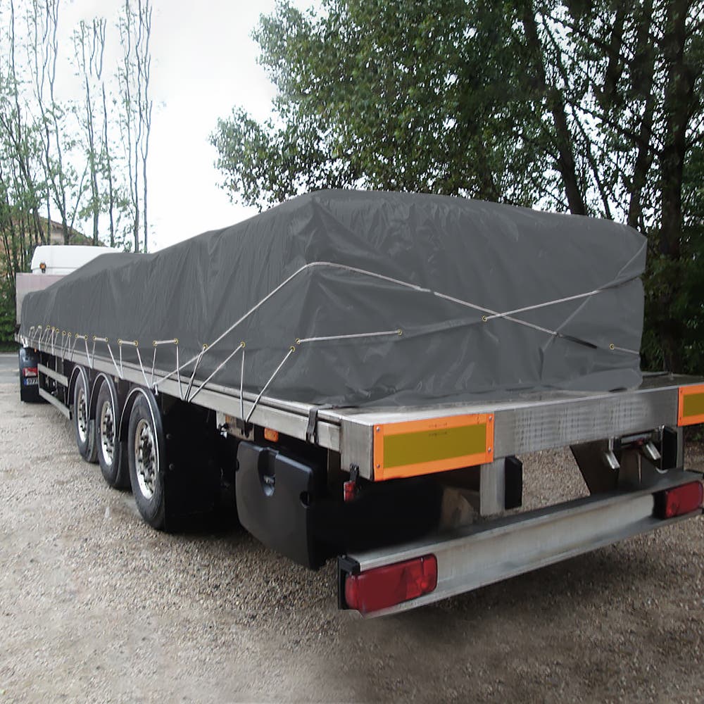 Custom Medium Duty Vinyl Tarps - Gray