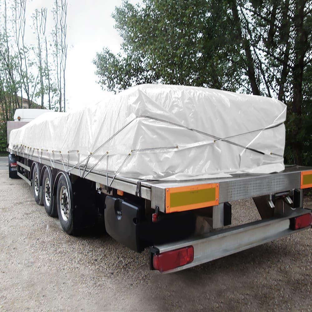 Custom Medium Duty Vinyl Tarps - White